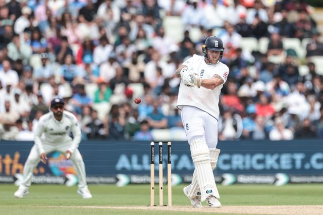 England captain Ben Stokes hits a four (4) during the 2nd Rothesay Test Match day 5 England v India at Edgbaston, Birmingham, United Kingdom, 6th July 2025

(Photo by Mark Cosgrove/News Images)