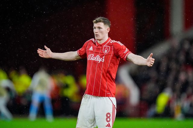 Elliot Anderson of Nottingham Forest during the UEFA Europa League 
Knockout Round Play-offs match Nottingham Forest vs Fenerbahce at City Ground, Nottingham, United Kingdom on 26 February 2026

(Photo by Maynard Manyowa/News Images)