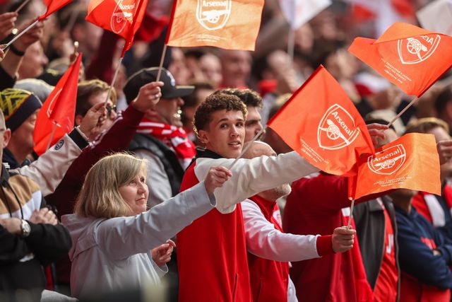 Arsenal fans during the Carabao Cup Final match Arsenal vs Manchester City at Emirates, London, United Kingdom on 22 March 2026

(Photo by Alfie Cosgrove/News Images)