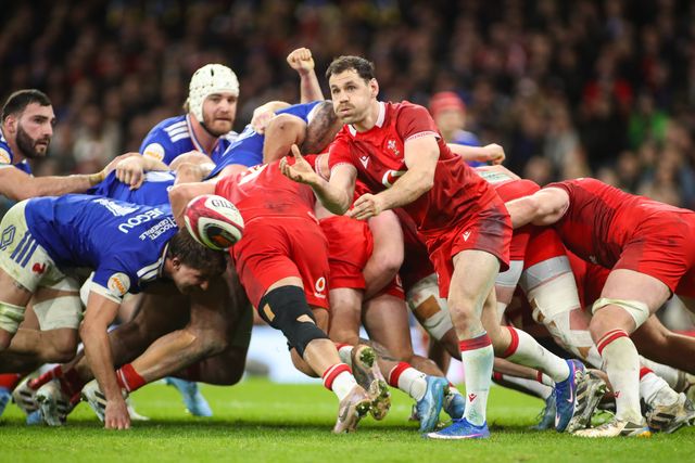 Tomos Williams of Wales during the Guinness Six Nations match Wales vs France at Principality Stadium, Cardiff, United Kingdom, 15th February 2026

(Photo by Andrew Lewis/News Images)