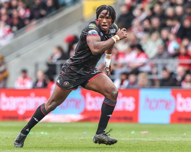 Junior Nsemba of Wigan Warriors during the Betfred Super League round 7 match St Helens vs Wigan Warriors at The BrewDog Stadium, St Helens, United Kingdom on 03 April 2026

(Photo by Alfie Cosgrove/News Images)