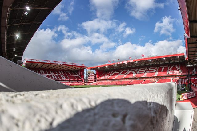A general view of City Ground ahead of the Premier League match Nottingham Forest vs Manchester United at City Ground, Nottingham, United Kingdom, 1st November 2025

(Photo by Alfie Cosgrove/News Images)

*** GER AUT SUI OUT ***