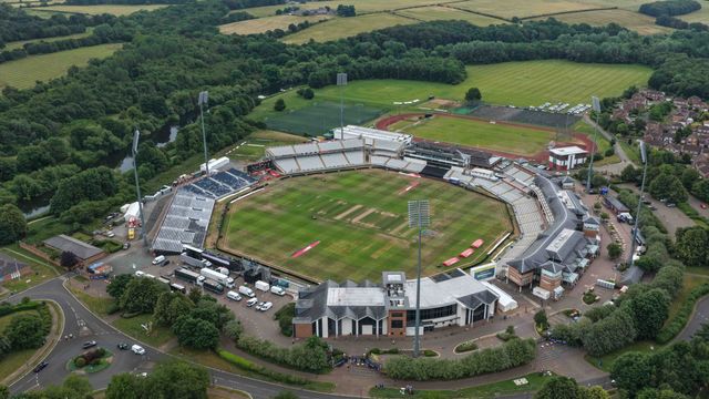 An aerial view of The Banks Homes Riverside Stadium during the First Vitality T20 International match England vs India at Banks Homes Riverside Stadium, Chester-le-street, United Kingdom on 01 July 2026

(Photo by Mark Cosgrove/News Images)