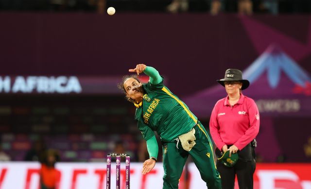 Chloe Tryon of South Africa during the ICC Women's ODI Cricket World Cup Final 2025 session India Women vs South Africa Women at Dr. D.Y. Patil Sports Academy, Navi Mumbai, India, 2nd November 2025

(Photo by Shubhajit Roy Karmakar/News Images)