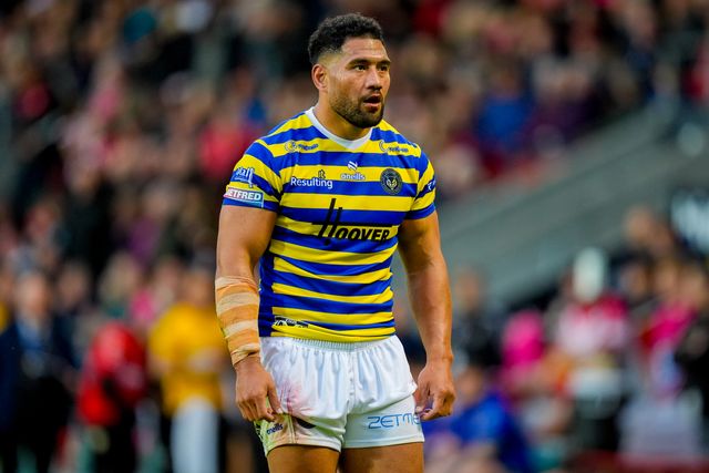Kelepi Tanginoa of Warrington Wolves during the Betfred Super League round 14 match St Helens vs Warrington Wolves at The BrewDog Stadium, St Helens, United Kingdom on 11 June 2026

(Photo by Maynard Manyowa/News Images)