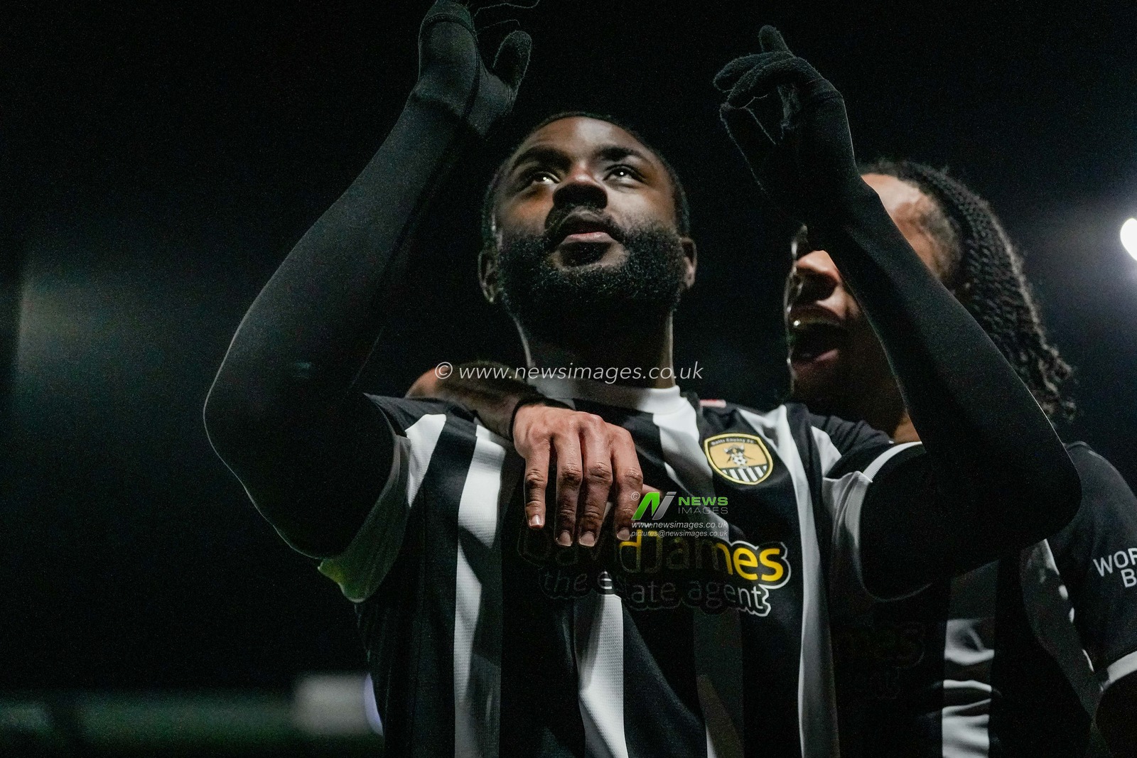 Matthew Dennis of Notts County celebrates his goal to make it 2-1 during the Sky Bet League Two match Notts County vs Swindon Town at Meadow Lane, Nottingham, United Kingdom on 27 January 2026

(Photo by Maynard Manyowa/News Images)