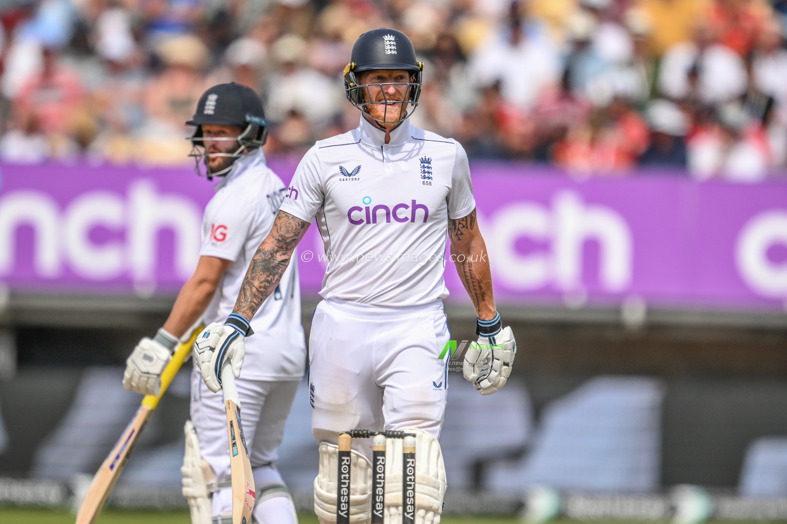 Ben Stokes of England full of smiles during the 3rd Rothesay Test Match Day 3 England vs West Indies at Edgbaston, Birmingham, United Kingdom, 28th July 2024

(Photo by Craig Thomas/News Images)