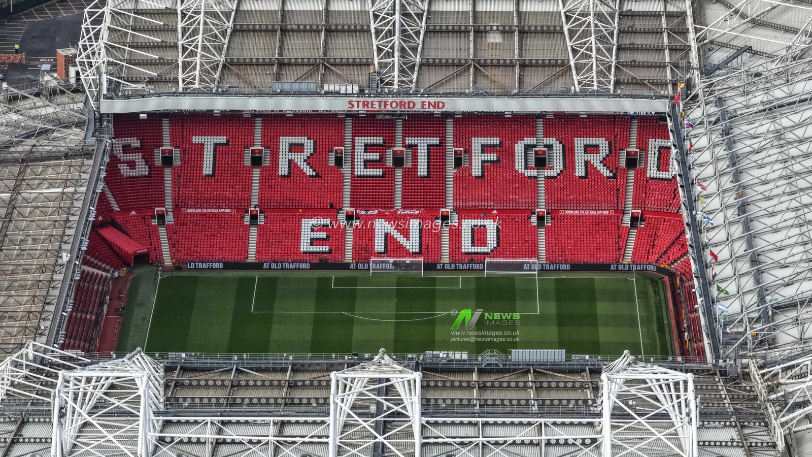 An aerial view of Old Trafford during the Premier League match Manchester United vs Crystal Palace at Old Trafford, Manchester, United Kingdom on 01 March 2026

(Photo by Mark Cosgrove/News Images)