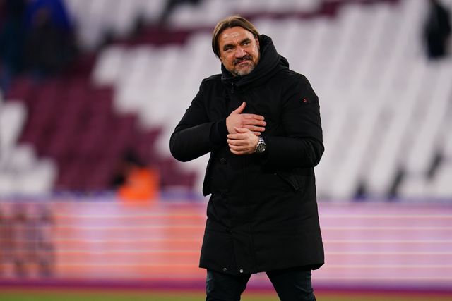 Daniel Farke manager of Leeds United celebrates win to take his side to wembley during the Emirates FA Cup Quarter-Final match West Ham United vs Leeds United at London Stadium, London, United Kingdom on 04 April 2026

(Photo by Harvey Murphy/News Images)