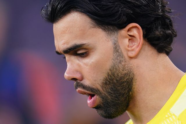 Arsenal goalkeeper David Raya during the UEFA Champions League Quarter Finals match Arsenal vs Sporting CP at Arsenal stadium, London, United Kingdom on 15 April 2026

(Photo by Harvey Murphy/News Images)