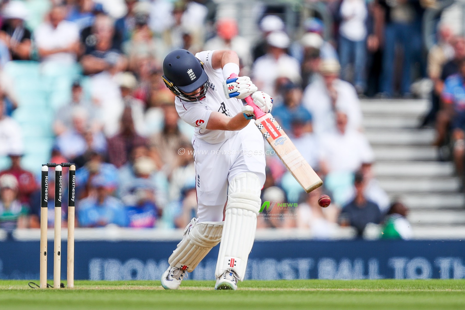Ollie Pope of England bats during the 5th Rothesay Test Match day 4 England vs India at The Kia Oval, London, United Kingdom, 3rd August 2025

(Photo by Izzy Poles/News Images)