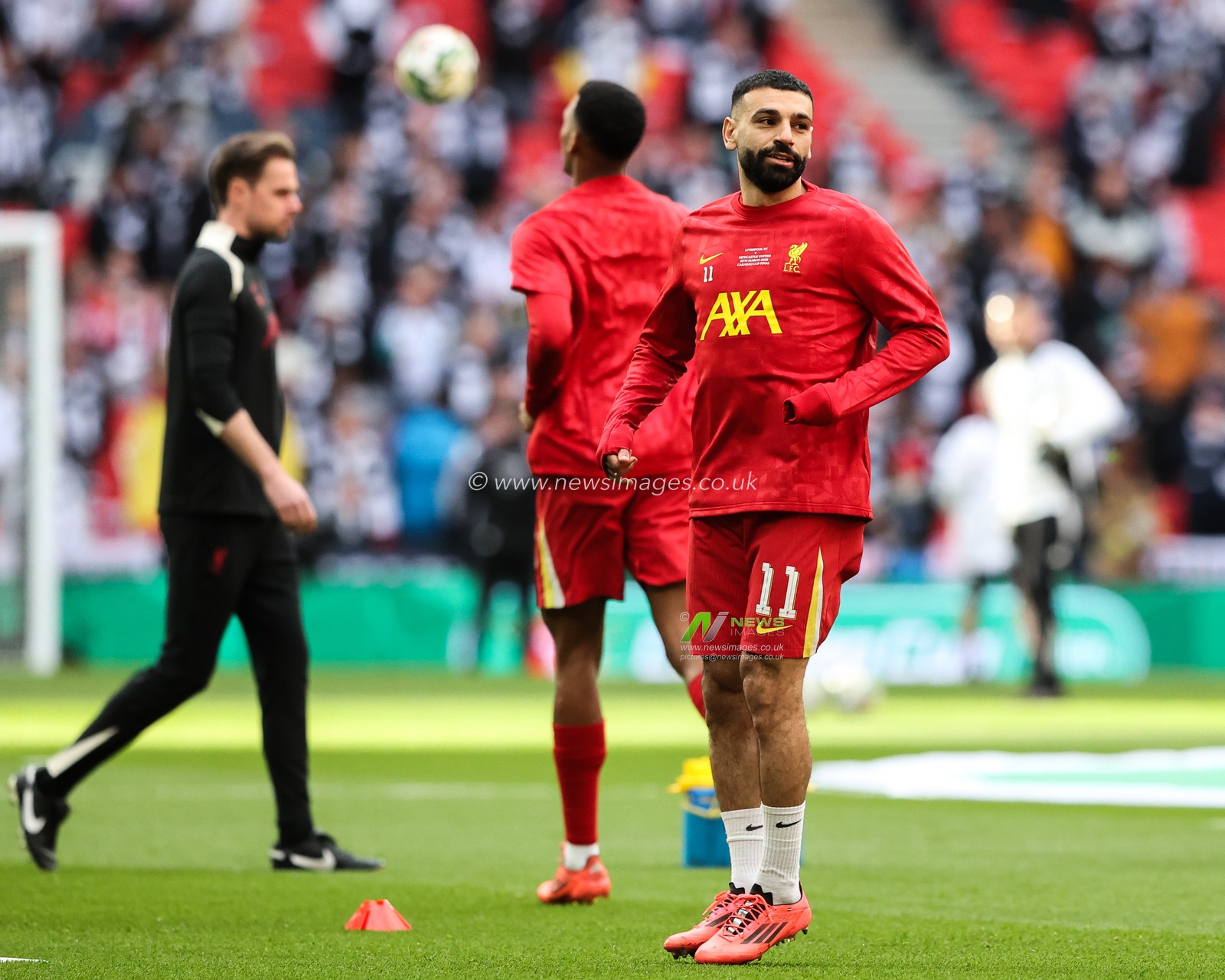 Mohamed Salah of Liverpool during the pre-game warm up ahead of the Carabao Cup Final match Liverpool vs Newcastle United at Wembley Stadium , London, United Kingdom, 16th March 2025

(Photo by Alfie Cosgrove/News Images)