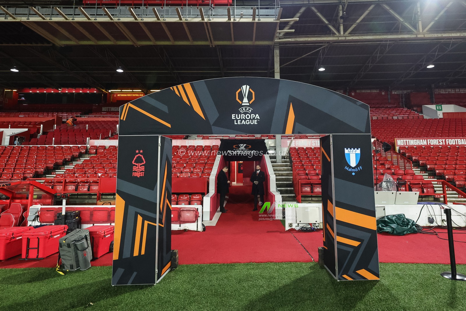The tunnel area during the UEFA Europa League Matchday 5 of 8 Nottingham Forest vs Malmo FF at City Ground, Nottingham, United Kingdom, 27th November 2025

(Photo by Mark Cosgrove/News Images)

*** GER AUT SUI OUT ***