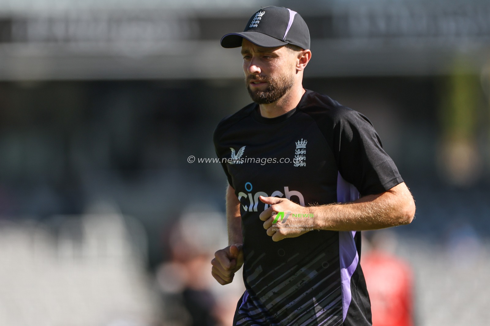 Chris Woakes of England during the pre match warm up ahead of during the England Men v Sri Lanka 2nd Rothesay Test Match Day 1 at Lords, London, United Kingdom, 29th August 2024

(Photo by Mark Cosgrove/News Images)