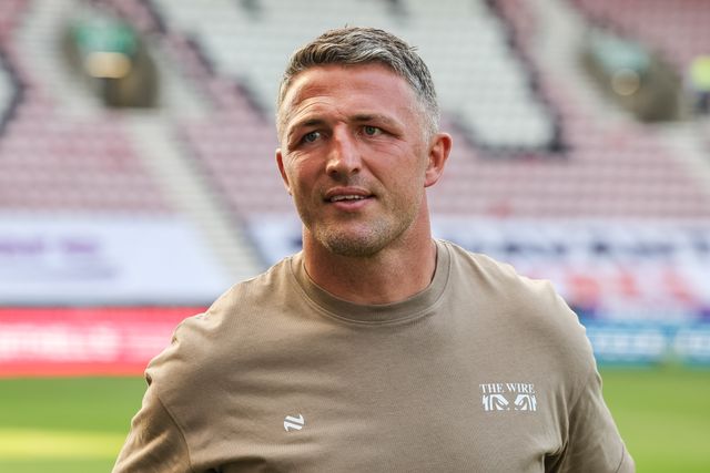 Sam Burgess head coach of Warrington Wolves arrives during the Betfred Super League round 18 match Wigan Warriors vs Warrington Wolves at The Brick Community Stadium, Wigan, United Kingdom on 10 July 2026

(Photo by Mark Cosgrove/News Images)
