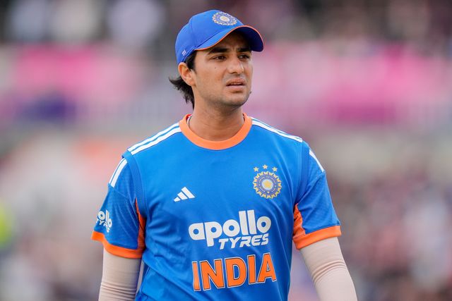 Abhishek Sharma of India during the Second Vitality T20 International match England vs India at Old Trafford, Manchester, United Kingdom on 04 July 2026

(Photo by Maynard Manyowa/News Images)