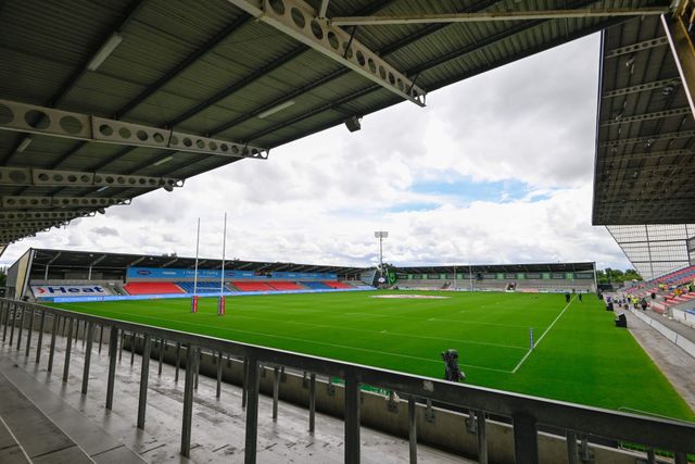 A general view of the Salford Community Stadium ahead of the Betfred Super League Round 16 match Salford Red Devils vs Hull FC at Salford Community Stadium, Eccles, United Kingdom, 7th July 2024

(Photo by Cody Froggatt/News Images)