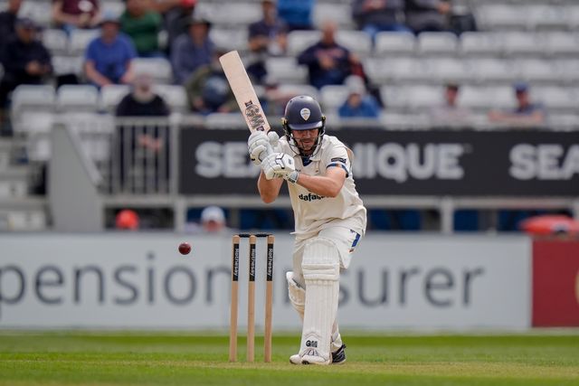 Matthew Montgomery of Derbyshire during the County Championship Division Two Derbyshire vs Northamptonshire day one match at The Central Co-Op County Ground, Derby, United Kingdom on 08 May 2026

(Photo by Maynard Manyowa/News Images)