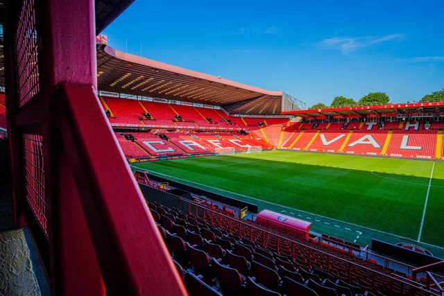 A general view of the pitch and stands during the Nigeria vs Zimbabwe Unity Cup 2026 semi-final match at The Valley in Charlton, London, England on Tuesday, May 26, 2026.