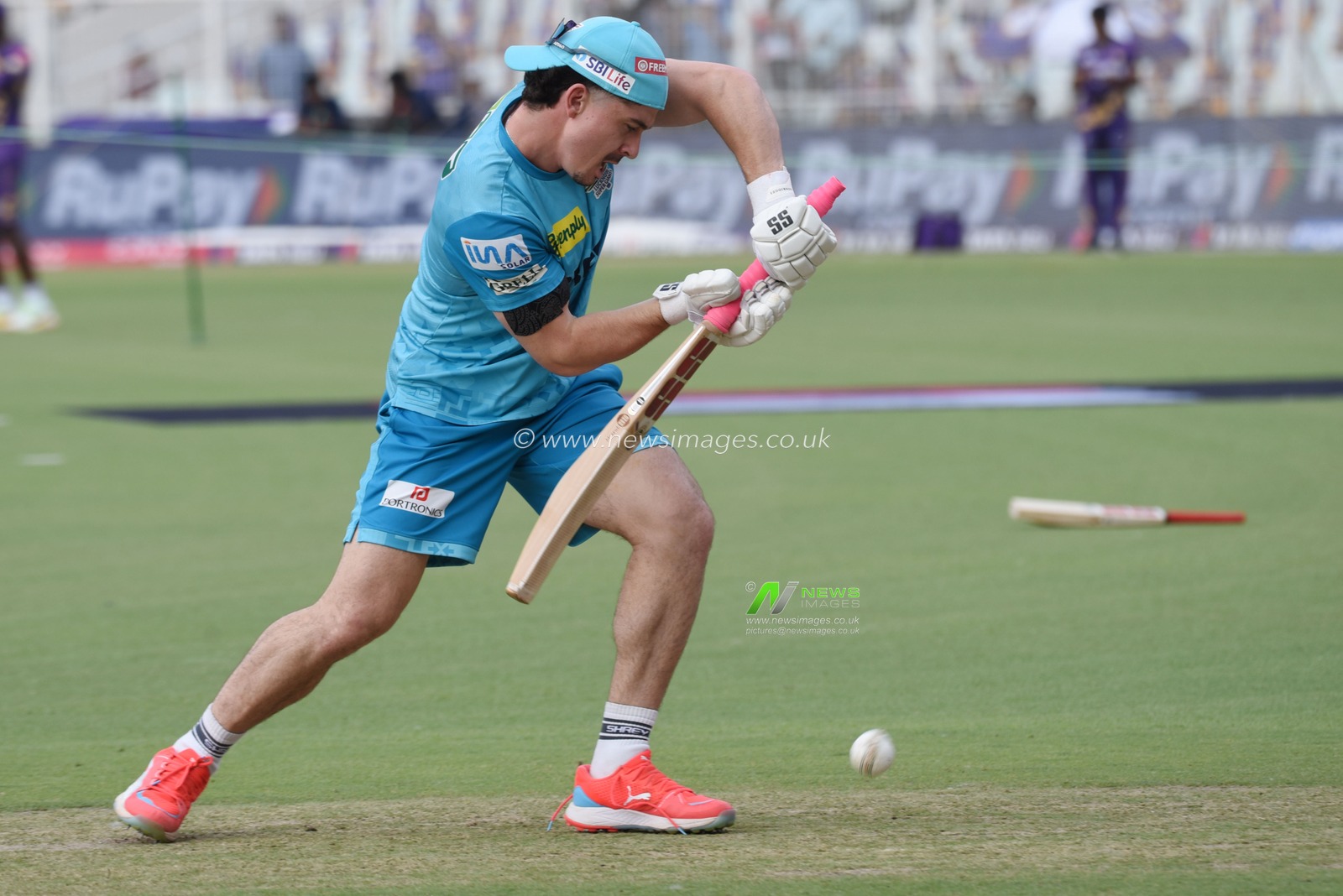 LSG batter Matthew Breetzke during warm up session before start of the IPL 2025 match between KKR and LSG, at Eden Garden in Kolkata,West Bengal, Tuesday, April 8, 2025.Photo by Debajyoti Chakraborty.(Photo: Debajyoti Chakraborty/News Images)