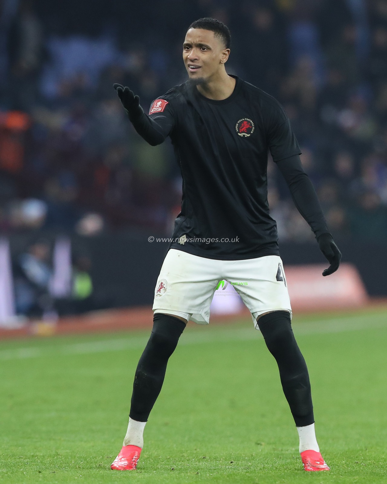 Ezri Konsa of Aston Villa reacts during the Emirates FA Cup 3rd Round match Aston Villa vs West Ham United at Villa Park, Birmingham, United Kingdom, 10th January 2025

(Photo by Gareth Evans/News Images)