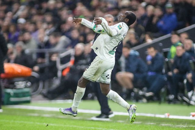 Malick Yalcouyé of Swansea City controls the ball during the Carabao Cup 3rd Round Swansea City vs Nottingham Forest at Swansea.com Stadium, Swansea, United Kingdom, 17th September 2025

(Photo by Andrew Lewis/News Images)