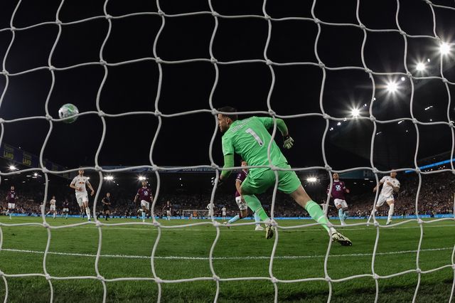 Noah Okafor of Leeds United scores to make it 2-0 during the Premier League match Leeds United vs Burnley at Elland Road, Leeds, United Kingdom on 01 May 2026

(Photo by Mark Cosgrove/News Images)