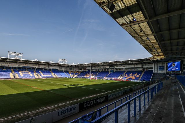 A general view of Halliwell Jones Stadium ahead of the Betfred Super League round 5 match Warrington Wolves vs Castleford Tigers at The Halliwell Jones Stadium, Warrington, United Kingdom on 21 March 2026

(Photo by Alfie Cosgrove/News Images)