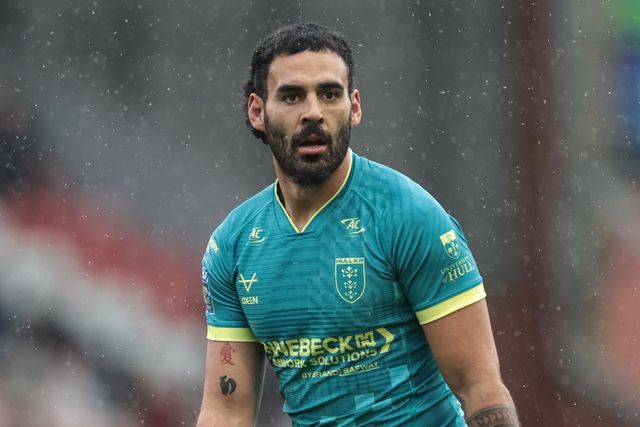 Tyrone May of Hull KR during the Betfred Super League round 11 match Leigh Leopards vs Hull KR at Leigh Sports Village, Leigh, United Kingdom on 16 May 2026

(Photo by Mark Cosgrove/News Images)
