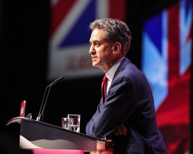 Ed Milliband MP, Secretary of State for Energy Security and Net Zero addresses conference during the Labour Party Annual Conference 2025 Day 4 at ACC, Liverpool, United Kingdom, 1st October 2025

(Photo by Mark Cosgrove/News Images)
