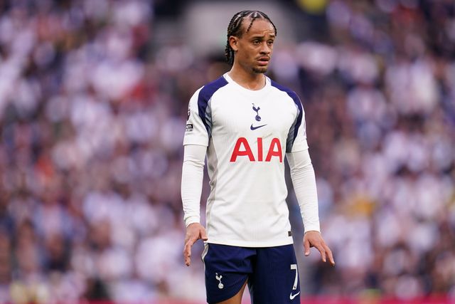 Xavi Simons of Tottenham Hotspur during the Premier League match Tottenham Hotspur vs Brighton & Hove Albion at Tottenham Hotspur Stadium, London, United Kingdom on 18 April 2026

(Photo by Harvey Murphy/News Images)