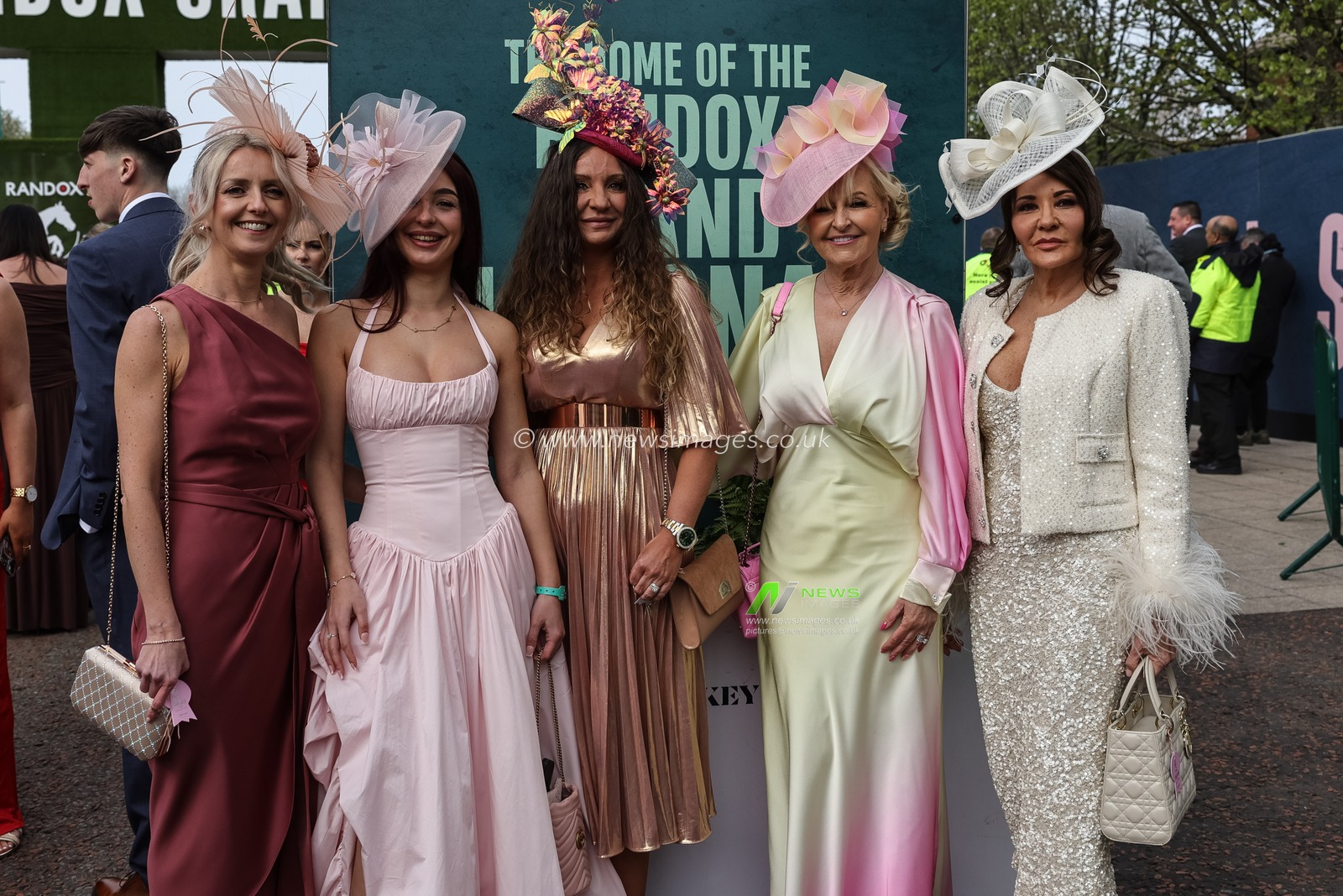 The Ladies arrive ahead of todays racing during the 2026 Randox Grand National Ladies Day at Aintree Racecourse, Aintree, United Kingdom on 10 April 2026

(Photo by Mark Cosgrove/News Images)