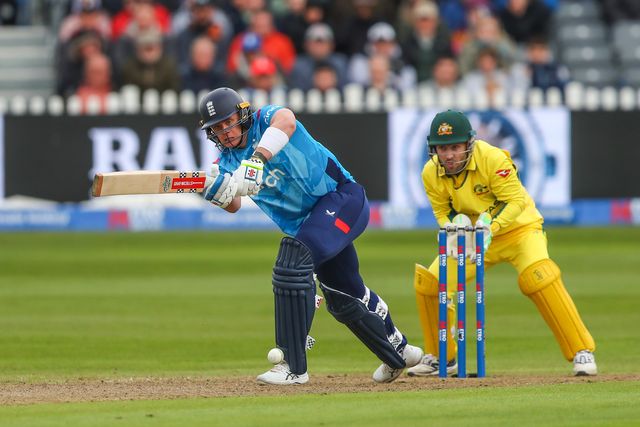 Jacob Bethell of England plays a shot during the Fifth Metro Bank One Day International match England vs Australia at Seat Unique Stadium, Bristol, United Kingdom, 29th September 2024

(Photo by Gareth Evans/News Images)