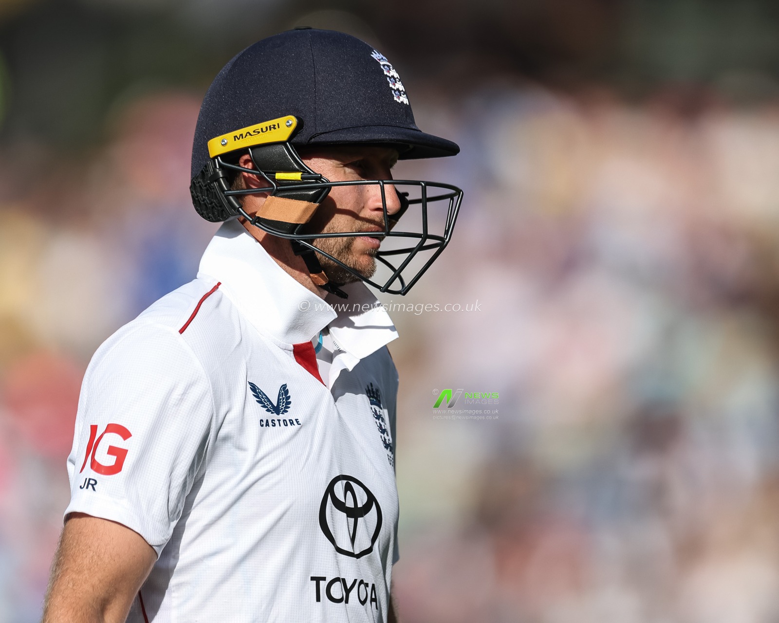 Joe Root of England leaves the field of play after been dismissed by Akash Deep of India during the 2nd Rothesay Test Match day 4 England v India at Edgbaston, Birmingham, United Kingdom, 5th July 2025

(Photo by Mark Cosgrove/News Images)