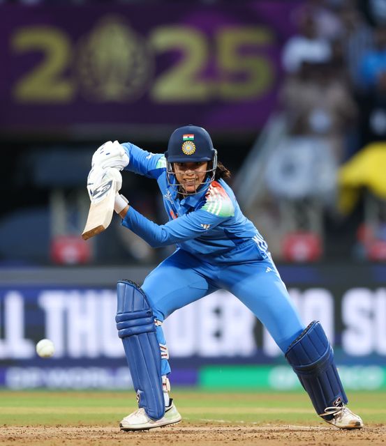 Smriti Mandhana  of India during the ICC Women's ODI Cricket World Cup Final 2025 session India Women vs South Africa Women at Dr. D.Y. Patil Sports Academy, Navi Mumbai, India, 2nd November 2025

(Photo by Shubhajit Roy Karmakar/News Images)