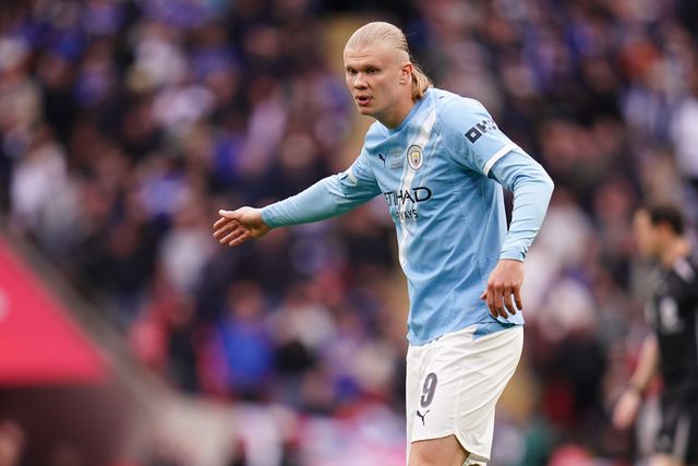Erling Haaland of Manchester City during the Emirates FA Cup Final match Chelsea vs Manchester City at Wembley Stadium, London, United Kingdom on 16 May 2026

(Photo by Harvey Murphy/News Images)