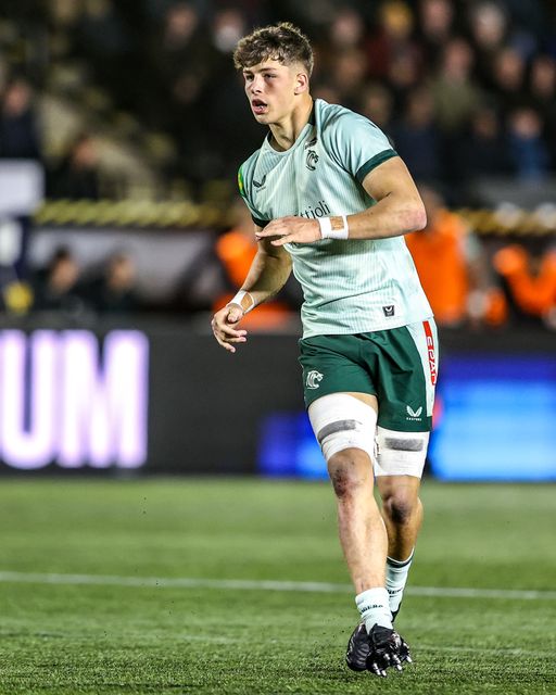 Harry Palmer of Leicester Tigers during the Premiership Rugby Cup match Newcastle Red Bulls vs Leicester Tigers at Kingston Park, Newcastle, United Kingdom, 31st October 2025

(Photo by Alfie Cosgrove/News Images)

*** GER AUT SUI OUT ***