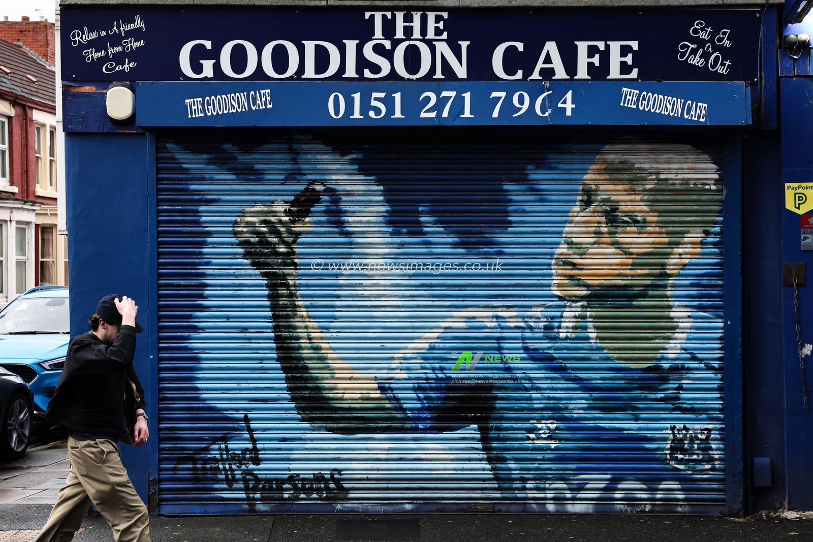 The Goodison Cafe with a mural for former player Richarlison during the Premier League match Everton vs Chelsea at Goodison Park, Liverpool, United Kingdom, 22nd December 2024

(Photo by Mark Cosgrove/News Images)