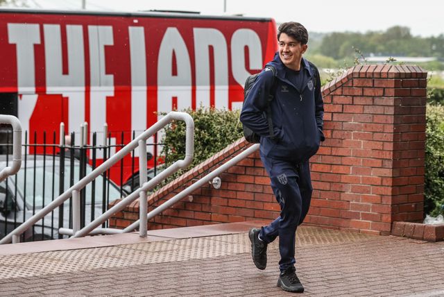 Luke O'Nien of Sunderland arrives during the Premier League match Sunderland vs Manchester United at Stadium Of Light, Sunderland, United Kingdom on 09 May 2026

(Photo by Alfie Cosgrove/News Images)