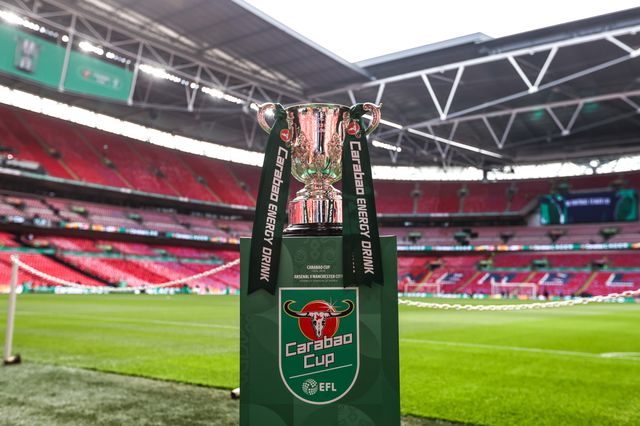 The Carabao Cup trophy during the Carabao Cup Final match Arsenal vs Manchester City at Emirates, London, United Kingdom on 22 March 2026

(Photo by Alfie Cosgrove/News Images)