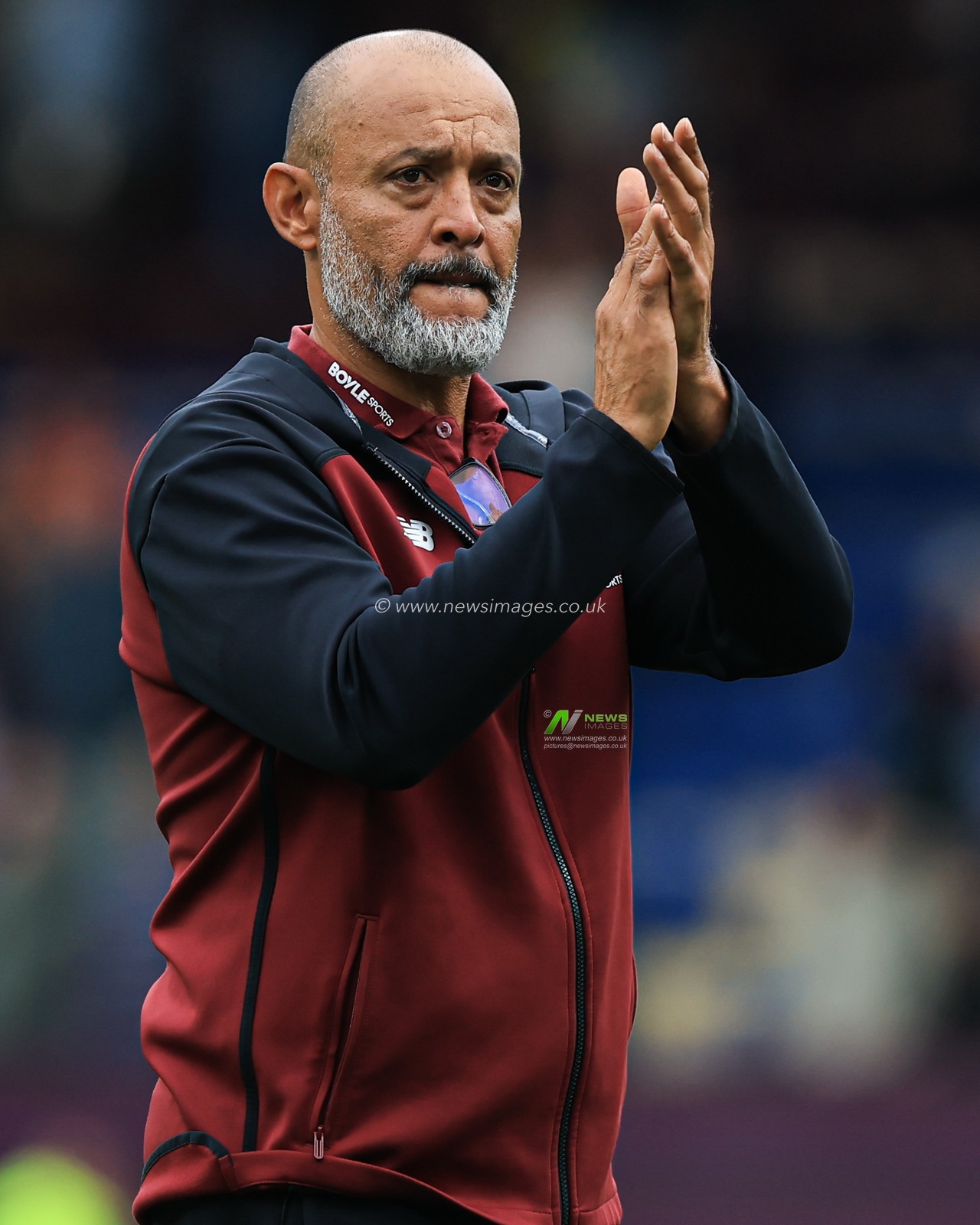 West Ham United manager Nuno Espirito Santo class fans after 2-2 draw after the Sky Bet Championship match Burnley vs West Ham United at Turf Moor, Burnley, United Kingdom on 16 August 2026

(Photo by Jorge Horsted/News Images)