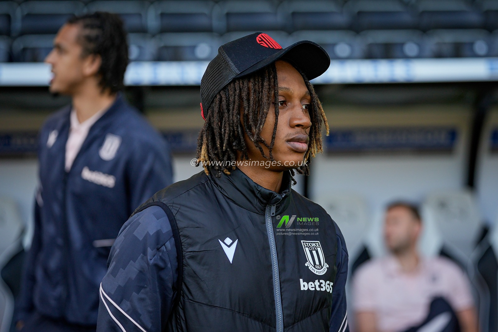 Lamine Cisse of Stoke City arrives at the stadium prior to kick off during the Sky Bet Championship match Derby County vs Stoke City at Pride Park Stadium, Derby, United Kingdom on 06 April 2026

(Photo by Maynard Manyowa/News Images)