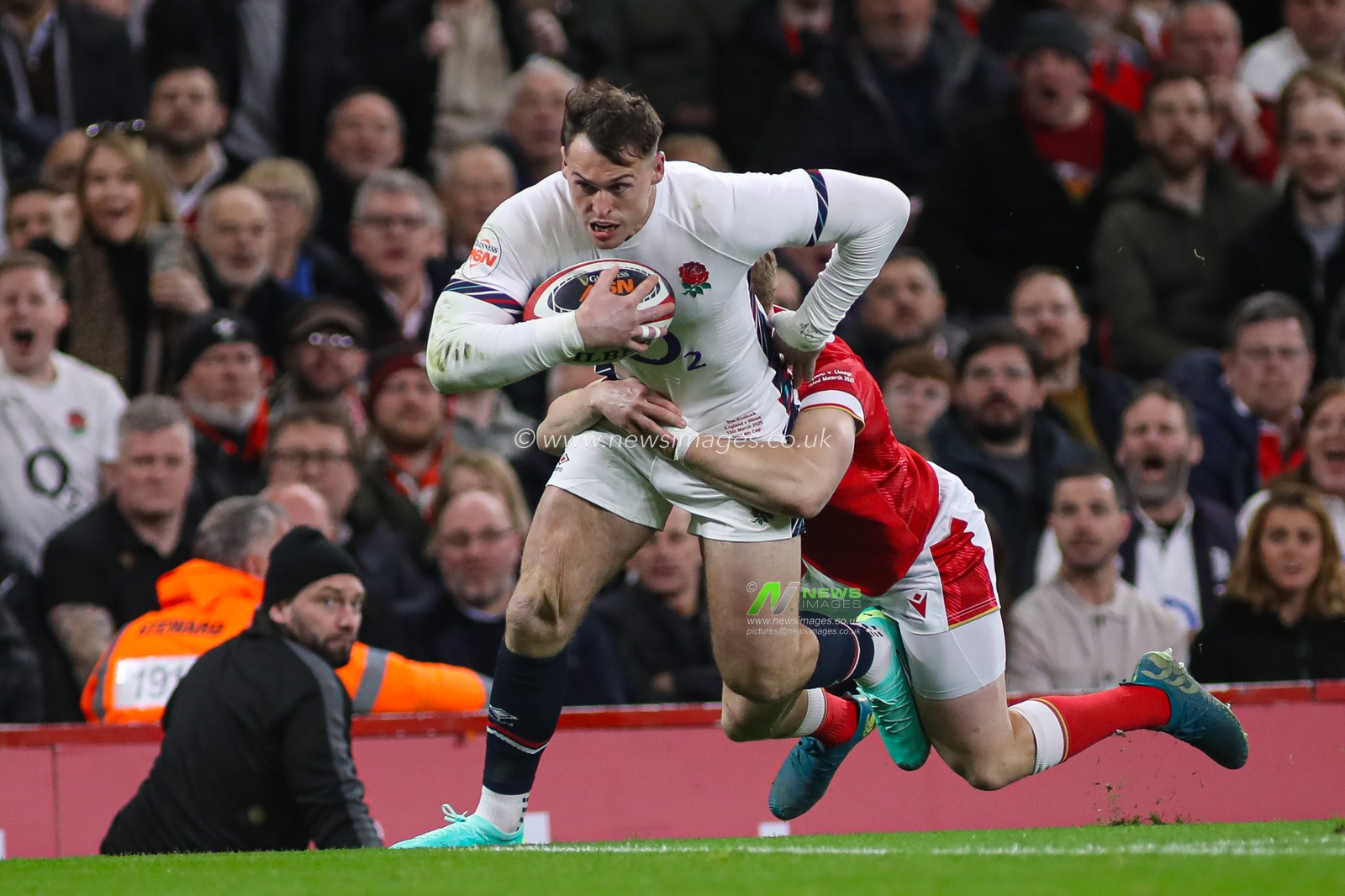 Tom Roebuck of England during the 2025 Guinness 6 Nations match Wales vs England at Principality Stadium, Cardiff, United Kingdom, 15th March 2025

(Photo by Andrew Lewis/News Images)