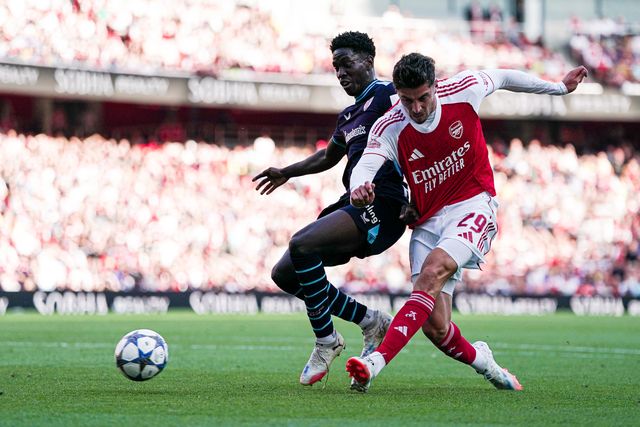 Kai Havertz of Arsenal scores to make it 3-0 during the Pre-season friendly match Arsenal vs Athletic Bilbao at Emirates Stadium, London, United Kingdom, 9th August 2025

(Photo by Harvey Murphy/News Images)