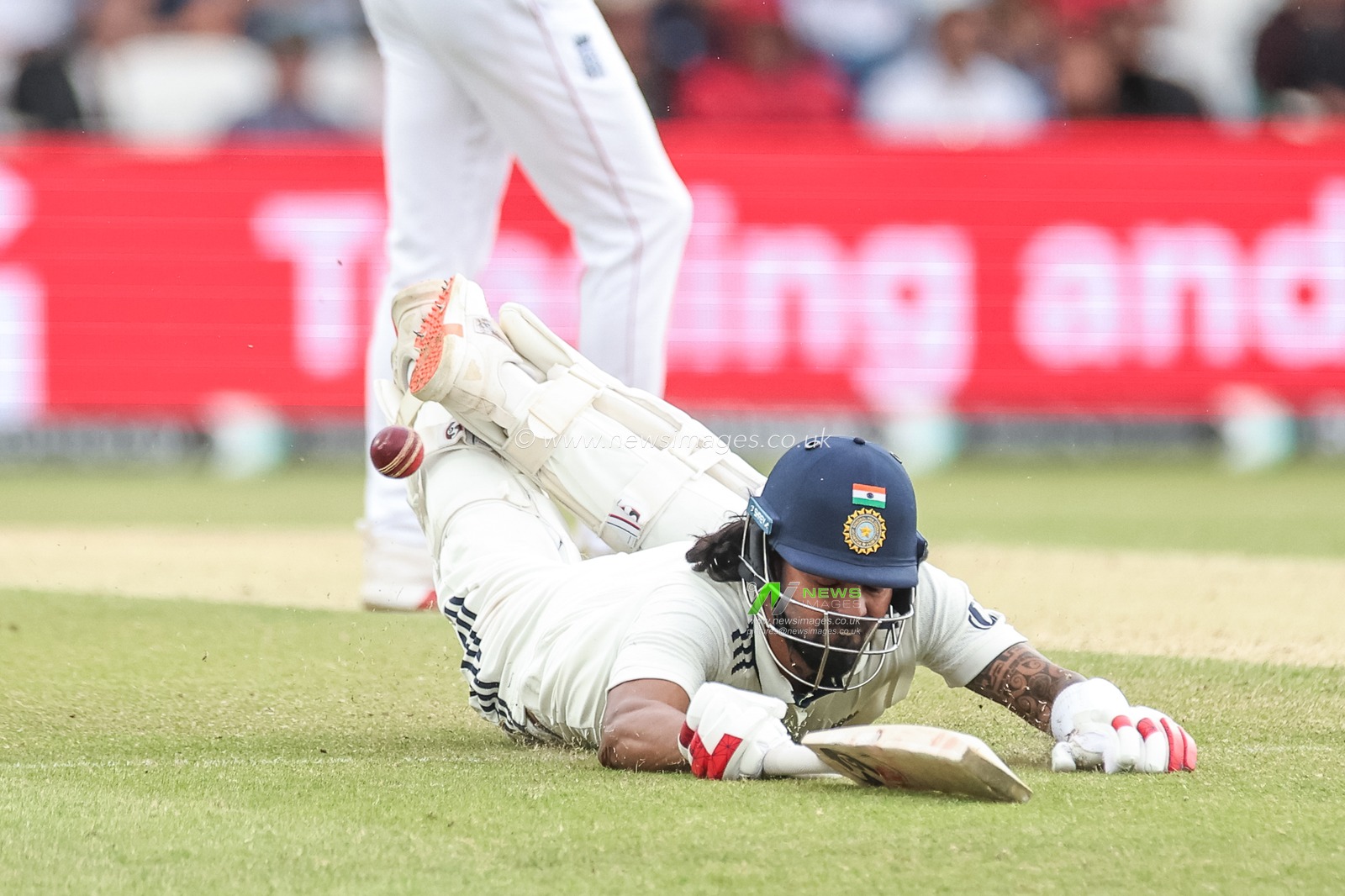 KL Rahul of India dives for the crease during the 1st Rothesay Test Match, Day 3 England vs India at Headingley Cricket Ground, Leeds, United Kingdom, 22nd June 2025

(Photo by Mark Cosgrove/News Images)
