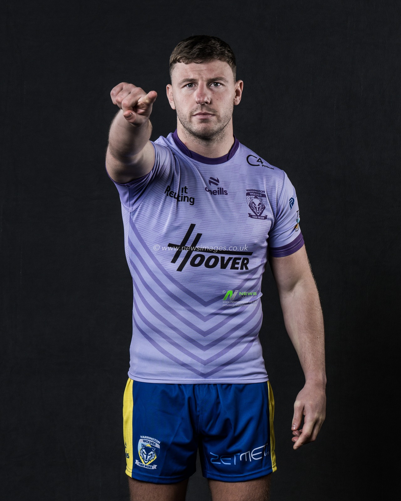 George Williams in the Away shirt during the Warrington Wolves Team media day at Warrington wolves training centre, Warrington, United Kingdom, 16th January 2025

(Photo by Craig Thomas/News Images)