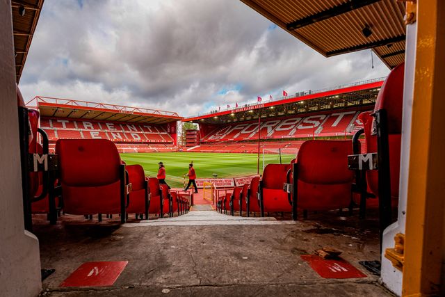 A general view of the pitch and stands during the Premier League match Nottingham Forest vs Aston Villa at City Ground, Nottingham, United Kingdom on 12 April 2026

(Photo by Maynard Manyowa/News Images)