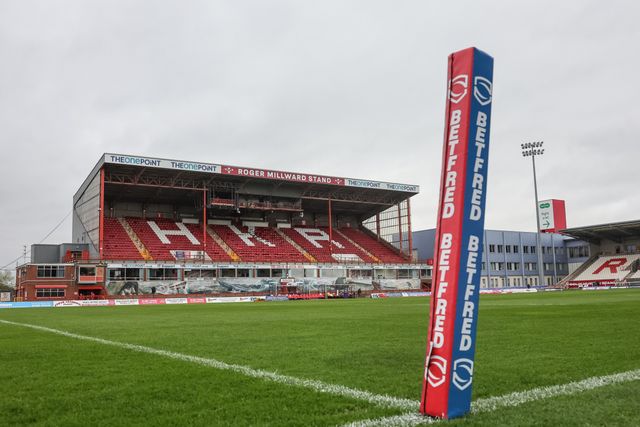 A general view of The Sewell Group Craven Park during the Betfred Super League round 7 match Hull KR vs Hull FC at Sewell Group Craven Park, Hull, United Kingdom on 03 April 2026

(Photo by Mark Cosgrove/News Images)