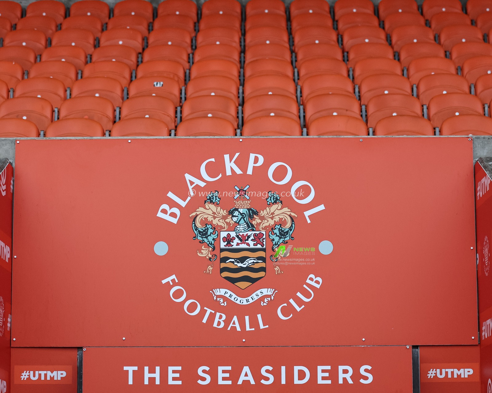 Blackpool Football Club logo over the tunnel during the Bristol Street Motors Trophy match Blackpool vs Liverpool U21 at Bloomfield Road, Blackpool, United Kingdom, 6th November 2024

(Photo by Mark Cosgrove/News Images)