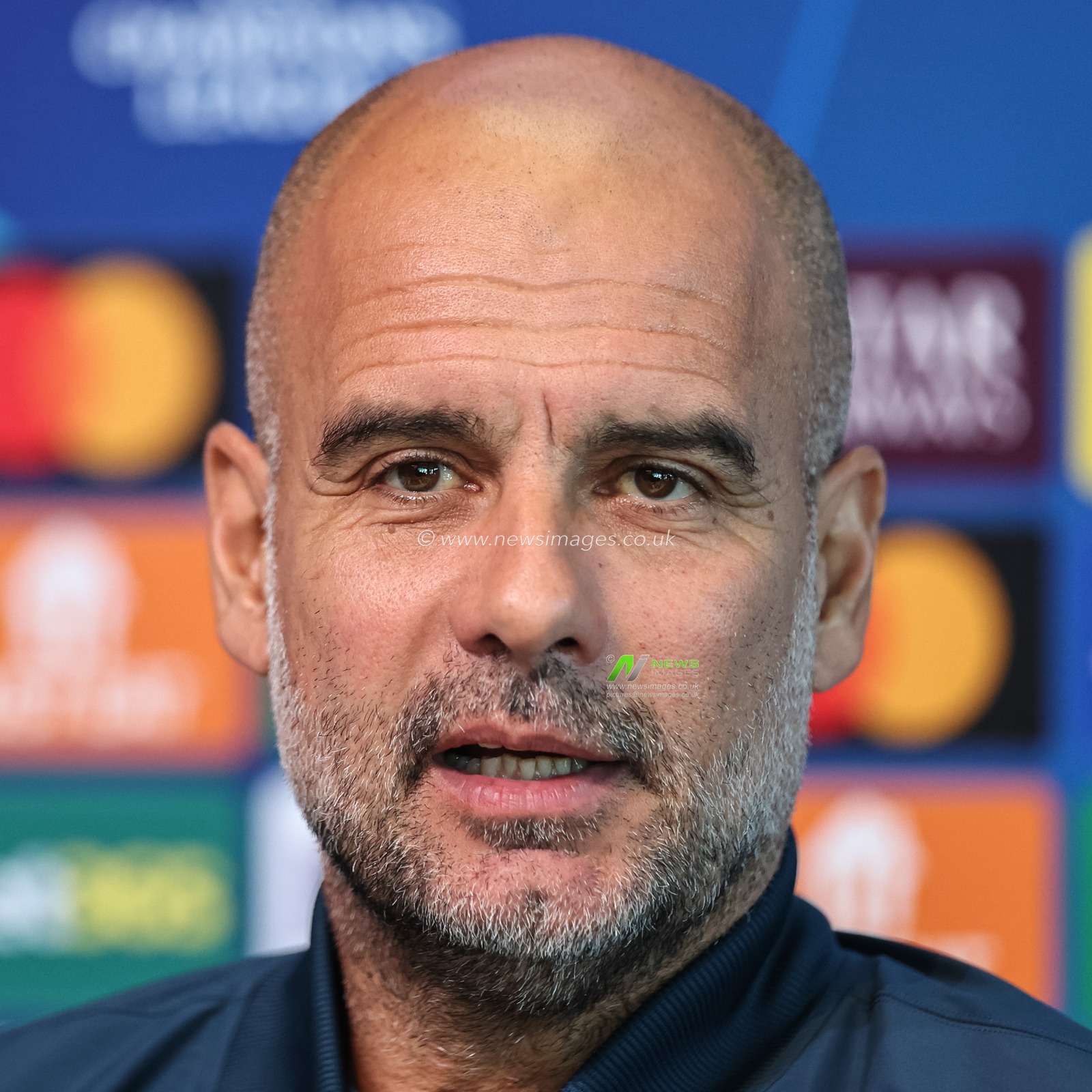 Pep Guardiola manager of Manchester City speaks in the pre-match press conference during the UEFA Champions League Manchester City v Inter Milan Press conference at Etihad Stadium, Manchester, United Kingdom, 17th September 2024

(Photo by Mark Cosgrove/News Images)